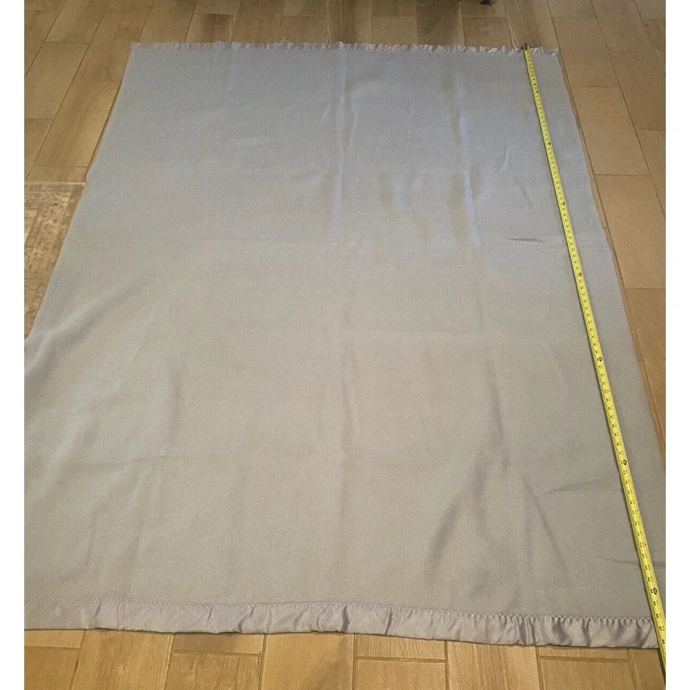 Vintage Polyester Blanket with Satin Trim-Blue  89 x 64